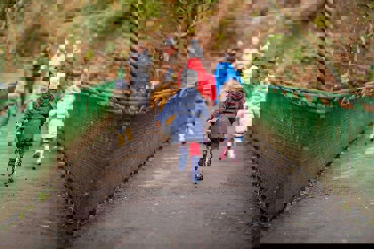 Children enjoying Colin Glen Forest Park, Belfast, Co. Antrim
